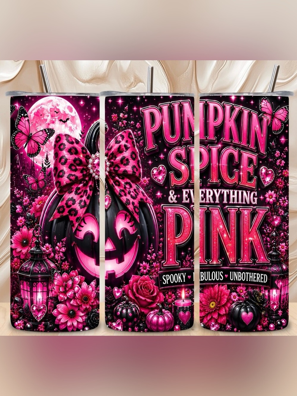 Pumpkin Spice & Everything Pink Tumbler
